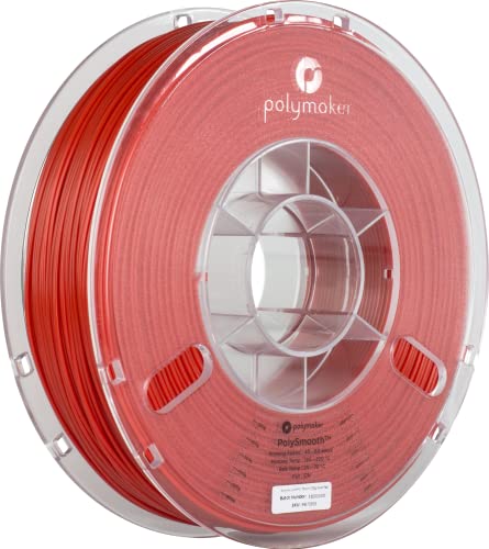 Polymaker PolySmooth PVB Filament 1.75mm 3D Printer Filament Coral Red 750g Spool - Print Like PLA Filament 1.75, Easy Smoothable Post Process with IPA Alcohol, Work with Polysher Polymaker