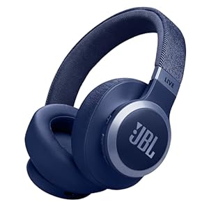 JBL Live 770 NC Wireless Over-Ear Headphones with Noise-Cancelling Technology and 65-Hour Battery Life, Blue