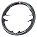 Kivnto DIY Stitching Carbon Fiber Steering Wheel Cover for Honda Civic 8th Generation 2006 2007 2008 2009 2010 2011 3 Spokes 13.5-14.5 inches Leather Interior Accessories