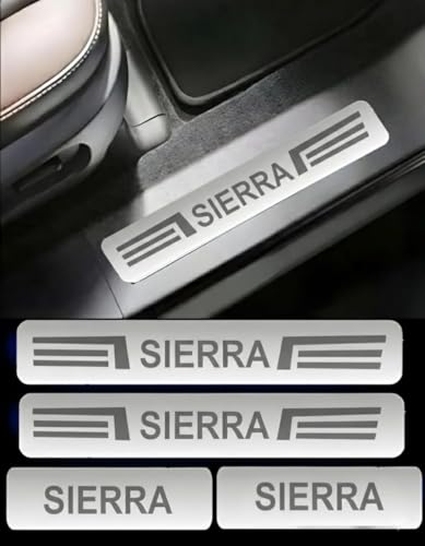 Image of Door Sill /Foot Step Stainless Steel Plates with TATA Sierra (Set of 4 Pcs)
