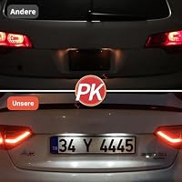 URAQT LED Lizenz Kennzeichenbeleuchtung, 2 Stücke 6500 K Kennzeichenleuchte 400Lm Heckleuchte Weiß Kennzeichen 12V Eingebauter Canbus Kompatibel mit Ford – Ansicht 5