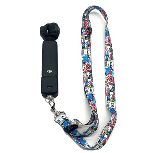 wtohoby Adjustable Neck Shoulder Strap For DJI Osmo Pocket 3/2 Creator Combo Vlog Camera Mount Accessories,Hand Free Lanyard Belt Sling With 1/4 Inch Screw For Insta360 X5/X4/Go3S Action Camera