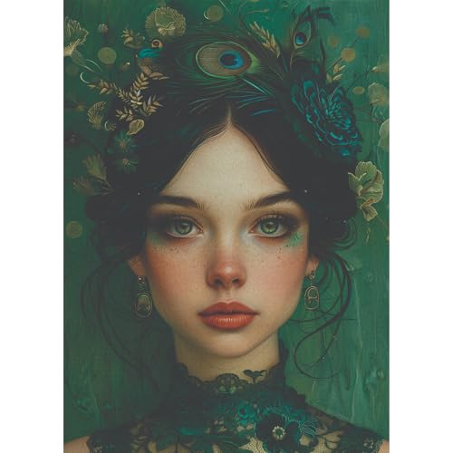 Papel De Arroz Retrato Ojos Verdes, 29 X 40cm 1pc - Para Muebles Póster Decoupage By Craft Kreatively