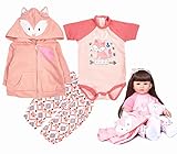 24 Inch Newborn Reborn Baby Doll Girl Clothes Accessories for 22-24 Inch Reborn Toddler Girl Dolls Clothes……