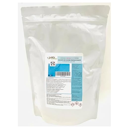MGI developpement - 1 kg di solfato di rame - purezza 98% - spedizione gratuita - Utilizzabile in agricoltura biologica