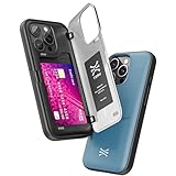 [TORU CX HYBRID] iPhone 13 Pro用 ウォレットケース |隠し 2 クレジット カード スロット ホルダー付き二層スリム保護ハード カバー - ブルー