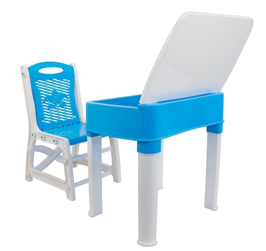 Study Table and Chair Set with Storage for Stationary | Dining Breakfast Table for Eating & Multipurpose | Suitable for 3 to 12 Years Age | Activity Desk for Drawing, Learning, Meals & Play-image-26