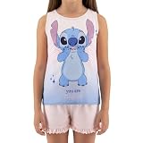 Disney Stitch Pijama para Niña, Talla 6 Años | Rosa
