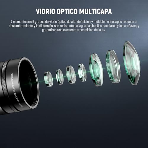 NEEWER 2 Convertidores Macro Lentes de 17mm Rosca para iPhone Android Samsung Xiaomi LS-79 6