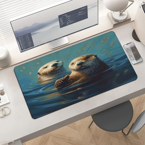 Protector de escritorio Sea Otters Painting 30x60 cm miniatura 6