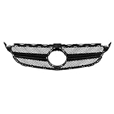Per griglia anteriore nera stile AMG per Mercedes per Benz W205 classe C 2014-2018 C200 C250 C350 C43 griglia a maglie per cofano paraurti superiore per auto.