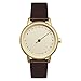 Price comparison product image slow Round-S 04 - Dark Brown Vintage Leather, Gold Case, Gold Dial