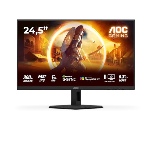 Image of AOC Re Computer Monitor 62.2 Cm (24.5 inch) 1920 X 1080 Pixels, W129158777 ((24.5) 1920 X 1080 Pixels Full Hd Led Black, Red)