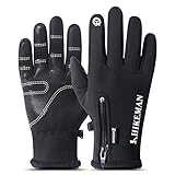 Laiyuan Winter Warm Touchscreen Gloves - Windproof Waterproof Anti-slip Gloves - Cold Weather Gloves for Men and Women L Black
