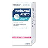 Ambroxol Aristo Hustensaft 250 ml 30 mg/5 ml – Schleimlöser bei Husten mit zähem Schleim – Alkoholfreier Sirup mit Himbeergeschmack – Für Kinder ab 2 Jahren & Erwachsene