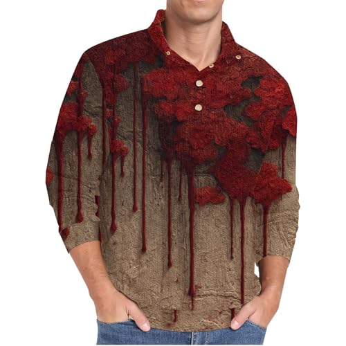 Hommes Costumes Effrayants d'Halloween en Polyester à Manches Longues