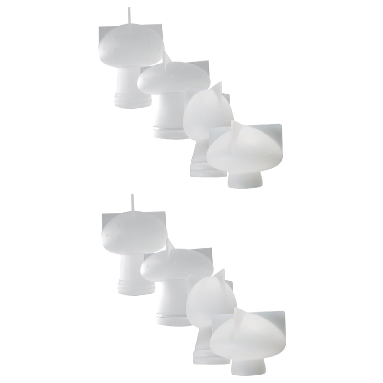 jojofuny 2 Set Stampi Silicone Per Decorazioni Forma Fungo Kit Diy Per Creazioni Artigianali Facili Da Utilizzare E Smontare Materiale Resistente E Flessibile Per E Decorazioni 4 Pezzi*2