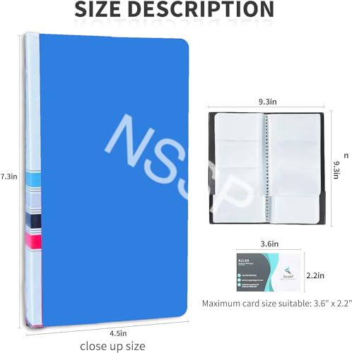 Image of Business Card Holder, Holds Business /Visiting /Debit /Name Id Card Book Case Organizer Slots (Pack of 1) (Blue, 480 Pocket)