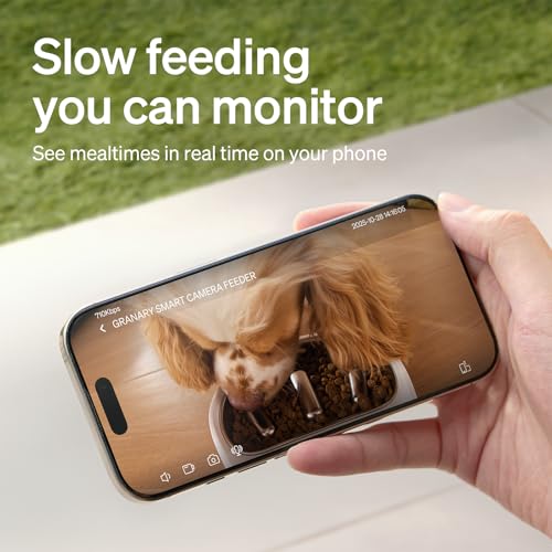 PETLIBRO Automatic Cat Feeder with Camera, Auto Pet Food Dispenser Slow Feeder Dog Bowl, 1080P HD Video with Night Vision, 5G WiFi with 2-Way Audio, Stainless Steel Slow Food Tray for Small Dogs - Image 4