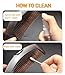 Dandruff Comb Fine Tooth Scalp Detox Comb Lice for Women, Men & Kids Stainless Steel Scalp Detoxing, Sweep & Massage Hair Brush Tool for Hair Care (Brown)