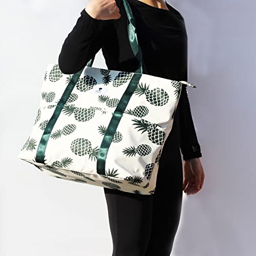 Esvan Oversize Waterproof Beach Tote Pool Bags Gym Tote For Women Ladies Lightweight Carry On Bag With Wet Compartment For Weekender Travel Grocery Upgraded #TOP5