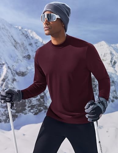 PINSPARK Camiseta Deportiva para Hombre, de Forro Polar, de Manga Larga, Funcional, de Secado rápido, para Correr al Aire Libre, de Entrenamiento físico, Ropa Interior de esquí, térmica. - imagen 3