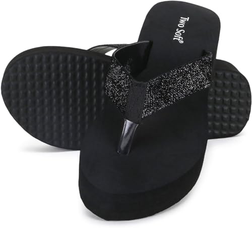 Image of TWOSOFT Women Stylish Women Slippers Lightweight Comfort Fancy Flip Flops