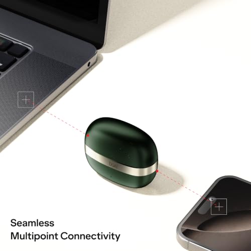 Image of boAt Airdopes Plus 224, Powerful Spatial Audio, 60H Playback, Quad Mics AI-ENx, 13 mm Drivers, Hearables App, Multipoint Connectivity, Google Fast Pair, Bluetooth v6.0 TWS Earbuds (Forest Green)