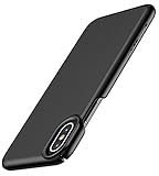 iPhone X Case, ELV iPhone X 10 Slim Premium Hard PC Snap-on Case Anti-Slip Matte Coating for Perfect Grip Hybrid with Inbuilt Microfiber Case Cover for Apple iPhone X / iPhone 10 (BLACK)