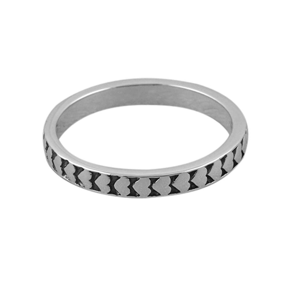 FOURSEVEN Jewellery 925 Sterling Silver Rawa Heart Band Ring-16 for Women & Girl | Size: 16 Valentines Day Gifts (B0CTMSGJBL) Amazon Price History, Amazon Price Tracker