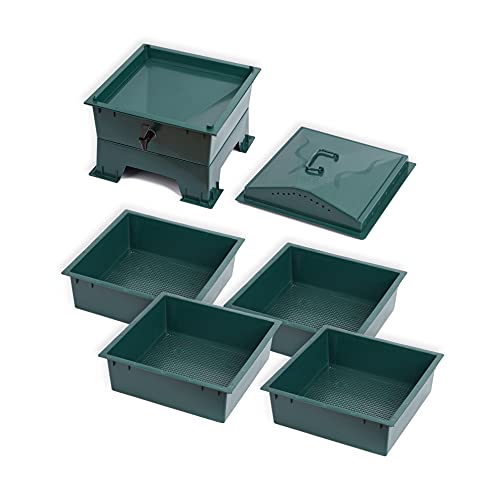 BIOTICA Compostbak voor Lombrichi - regencomposter voor de huiscompostbak 42 x 42 x 60 cm van HDPE groen… - Image 7