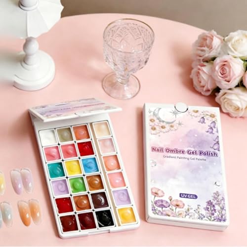 Gel de palmaditas para evitar manchas en manicuras degradadas de 24 colores 2