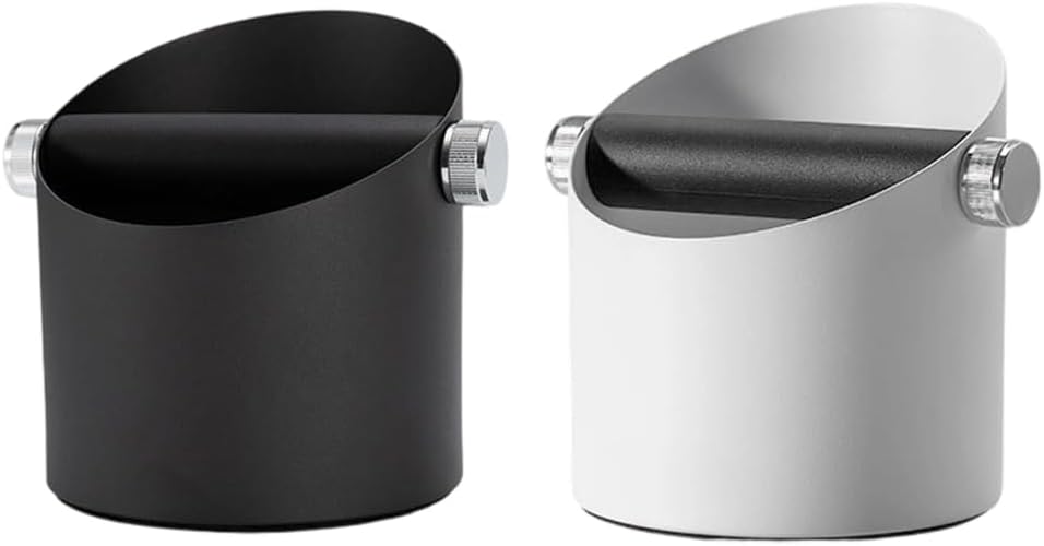 Coffee Box Stainless Steel Espresso Box Nonslip Ground Boxes Beveled Bin Kitchen