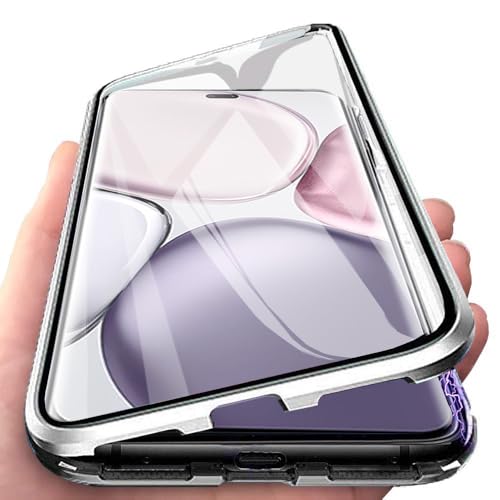 ❤ [Full body protezione&Supporta la ricarica wireless]---Il paraurti in metallo alluminio con vetro bifacciale è progettato contro cadute, graffi e urti. Supporta la ricarica wireless e nessun blocco del segnale.