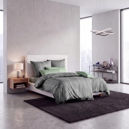Esprit Bettwäsche 155x220 Baumwolle 100% Renforcé Anthrazit Überlänge – Ansicht 2