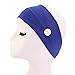 Produktbild hangzhoushiJacob Elsie Damen Sport Stirnband für Yoga Laufen Workout Fitness Gym Elastische rutschfeste Leichte Haarband Stirnbänder mit Knopf Headwrap Kopfwickel(Marine Blau)
