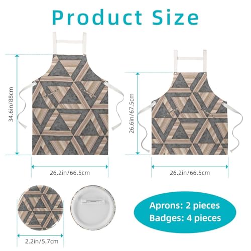 Tablier de cuisine professionnel à motif bois texturé pour restaurant - 2