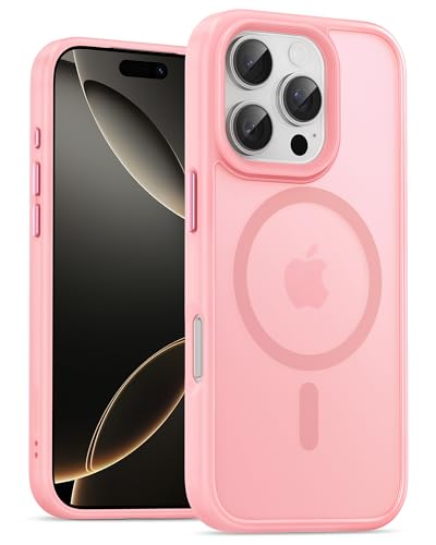 Image of UNBREAKcable Magnetic for iPhone 16 Pro Max Case 6.9-Inch, Compatible with MagSafe, Full Camera Protection, Built-in Magnetic Ring, Drop Protection Shockproof Slim Phone Cover - Pink