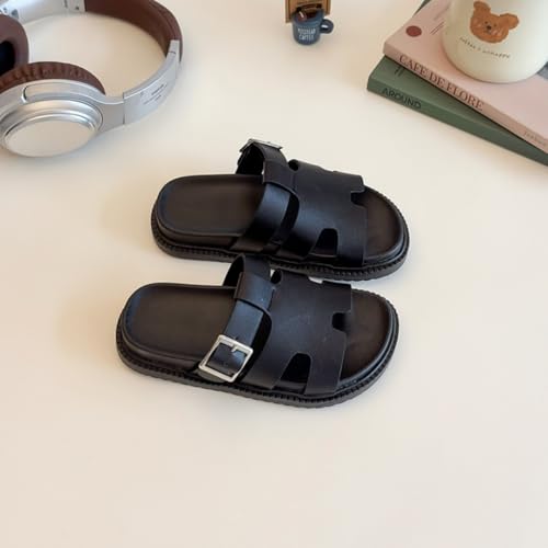 Boys Girls Summer PU Leather Slide Sandals Hollow Beach Pool Shoes Indoor Outdoor2