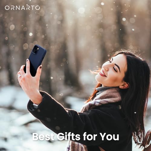 ORNARTO Shockproof Liquid Silicone Designed for iPhone 13 Case Gel Rubber Full Body Protection Anti-Shock Cover Case Drop Protection 6.1inch-Navy Blue ORNARTO Shockproof Liquid Silicone Designed for iPhone 13 Case Gel Rubber Full Body Protection Anti-Shock Cover Case Drop Protection 6.1inch-Navy Blue