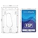5 Pack Vertical ID Card Holder 2 Card Keychain Access Badge Holder with Thumb Slot Hard Transparent Plastic Protector Keychain for Office School Credit Driver's License and Pass