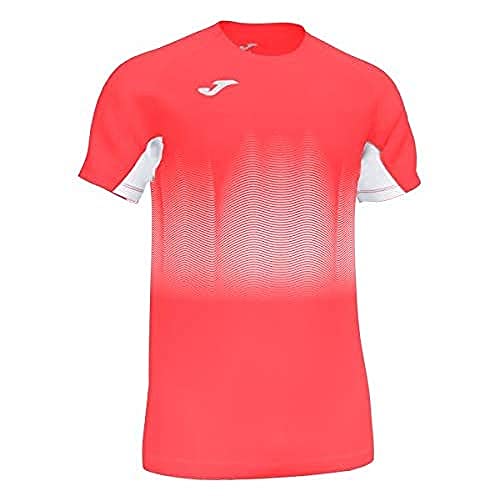 Joma Elite VII Camiseta Running Manga Corta, Hombre, Coral Fluor, XXL