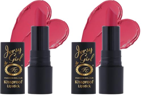 Image of JERSEY GIRL BY FASHION COLOUR Kissproof Matte Lipstick| Lightweight & Longlasting | Matte Finish | Stay up to 12hrs | Available In Fab Shades | Highly Pigmented |Cherry Pink (Pack of 2)