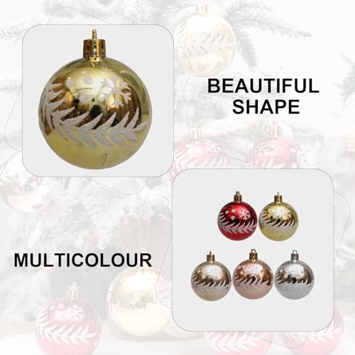 Boules de Noël incassables suspendre boîte 10 pièces sans risque bris - 5