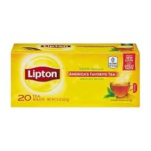 Lipton, Americas Favorite Tea, Black Tea, Tea Bags, 20 Ct Pack of 3