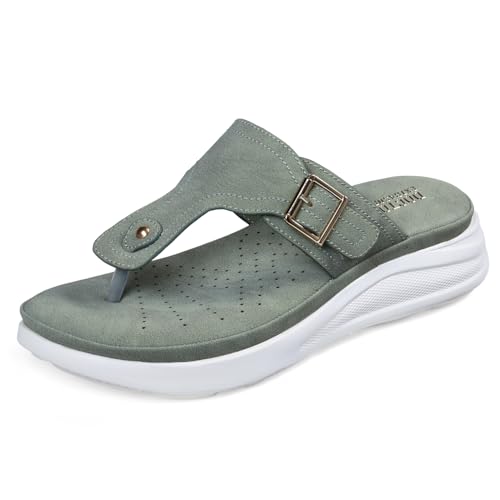 Image of DOCTOR EXTRA SOFT Women's Ultra Lightweight Slippers /Flip-Flops with Memory Foam Cushion | Stylish & Comfortable | Casual & Fashion| Diabetic & Orthopedic Synthetic Slip-on Sandals Ladies /Girls D-621
