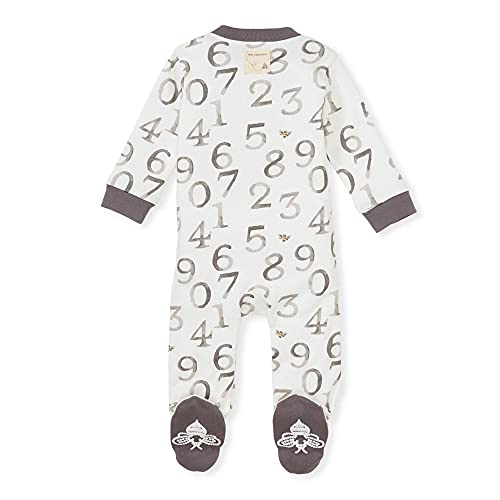 Image of Burt's Bees Baby unisex-baby Sleep & Play, Organic One-piece Romper-jumpsuit Pj, Zip Front Footed Pajama