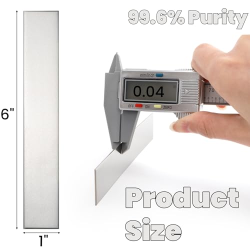 Image of Tlence 8 Pack Pure Nickel Strips, 0.04 x 1 x 6 Inches Anode Plating Sheets, Nickel Soldering Tabs for Electroplating and DIY Plating Experiment, 99.6% Purity