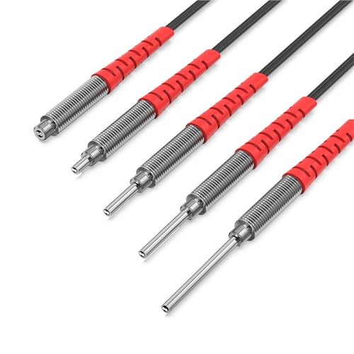 Sensor fotoeléctrico M4 de fibra óptica difusa con aguja no coaxial de 40mm