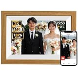 【2026新登場 FHD1920x1280 64GB大容量メモリ 】デジタルフォトフレーム Wi-Fi 遠隔送信 10.1インチ IPSタッチスクリーン デジタル写真立て MicroSDカード/USBケーブルで写真転送可能 操作簡単 写真動画をスマホから送る 人感センサー 時計 天気予報 無料アプリ「Frameo 」 360°自動回転 壁掛け可 母の日 父の日 敬老の日 誕生日 日本語取扱説明書